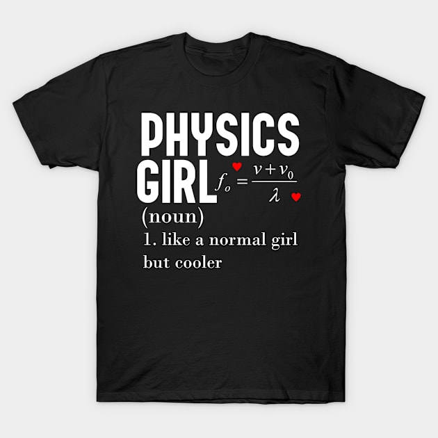 Physics Girl T-Shirt by Carolina Cabreira